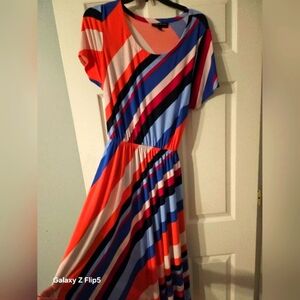 Striped Multicolor Maxi Dress